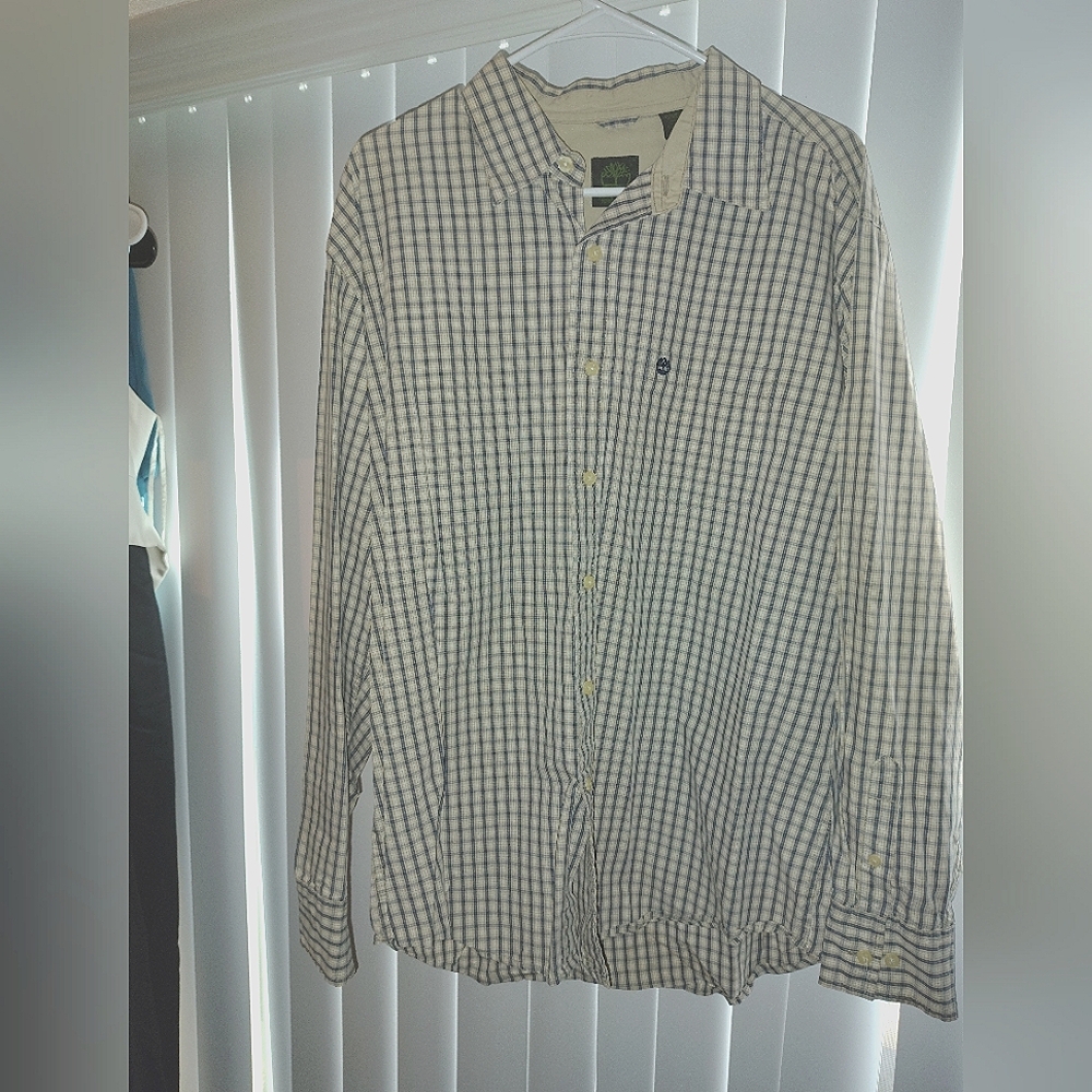 Long sleeve timberland button up dress shirt